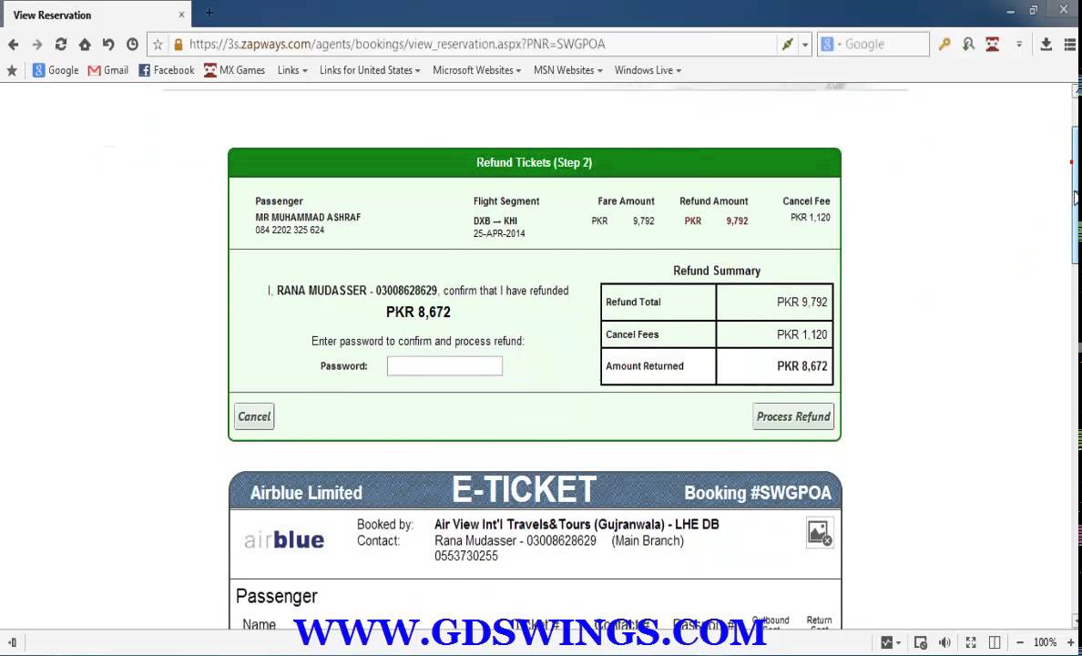 Air Blue Tickets 67