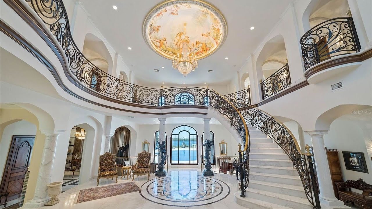 $7,900,000! European Style Mansion in Florida with stunning staircase and breathtaking dome ceiling