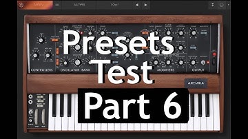 Arturia Mini V - Presets Sound Test Part 6 Moog Minimoog