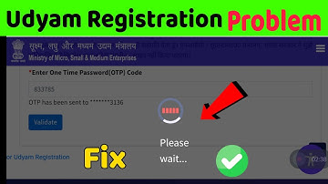udyam registration cbdt server problem | udyam registration otp validate problem fix ✅