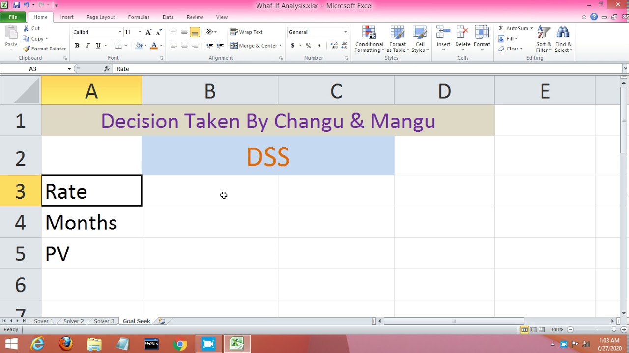 what if analysis excel 2010 goal seek