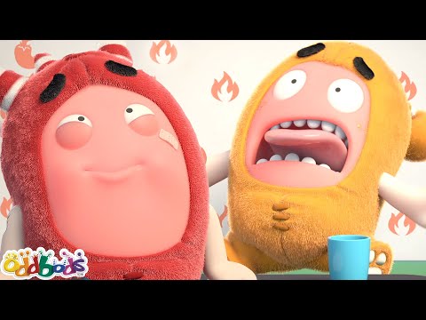 HOT HOT HOT! 🌶 Spicy Cooking and Eating Competition | Oddbods Full Episode | Funny Cartoons for 