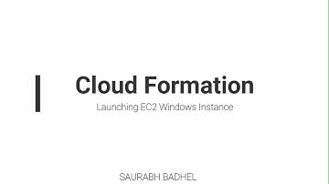 Cloud Formation Launching EC2 Intance.