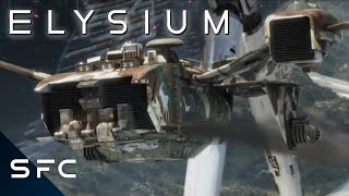 Elysium | Sci-Fi Movie | Full Crash Landing Scene | Matt Damon