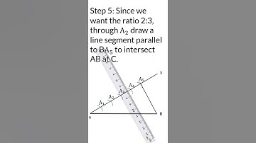 23. Divide the line segment AB = 10cm in the ratio 2 : 3 geometrically.#shorts #sslcexam2022