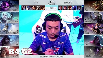 LNG vs FPX - Game 2 | Round 4 LPL Summer 2021 playoffs | LNG Gaming vs FunPlus Phoenix G2