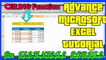 Learn to use CEILING Formula |Round a number up to specified nearest multiple | #TECHNICAL_PORTAL