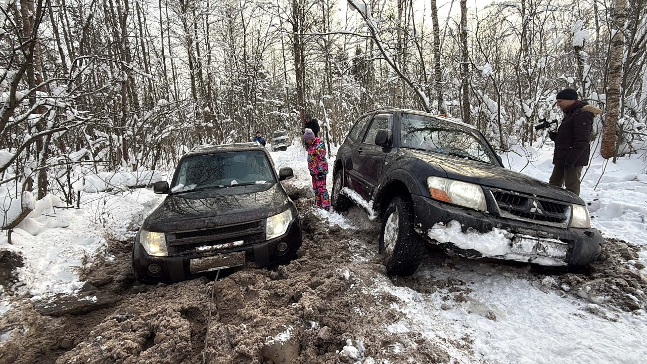 «НЕ ПРОЕДЕМ»: Как мы нашли грязь после снежного апокалипсиса. TANK VS Mitsubishi