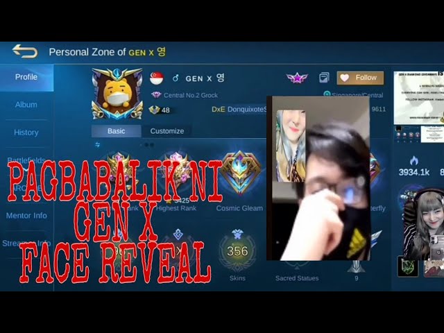 Ang Pagbabalik Ni Gen X Nag Face Reveal Kay Sieka Former Top 1 Global Mlbb Youtube
