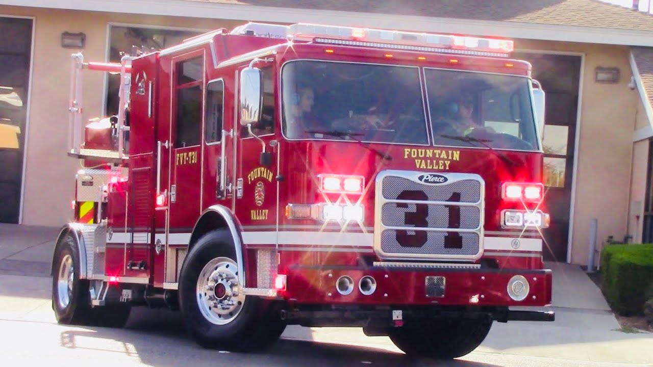 Fountain Valley Fire Dept. Old & NEW Truck 31 Responding YouTube