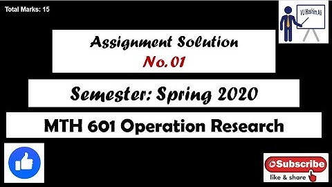 MTH601 Assignment 1 Solution Spring 2020