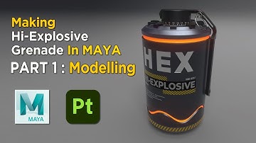 Making Hi-Explosive Sci-Fi Grenade In Maya || Part 1 #modelling #3d