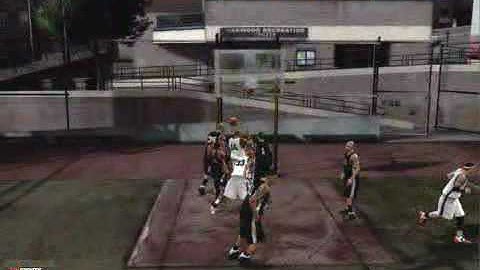 NBA 2K10 My Player Pickup Game Tip Slam
