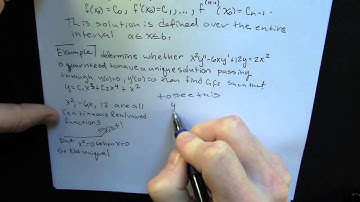 Existence and Uniqueness linear D.E.