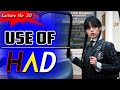 Use Of HAD - Tenses Lesson20 | Mam Farzana [MA-English] || Kashif Official ||