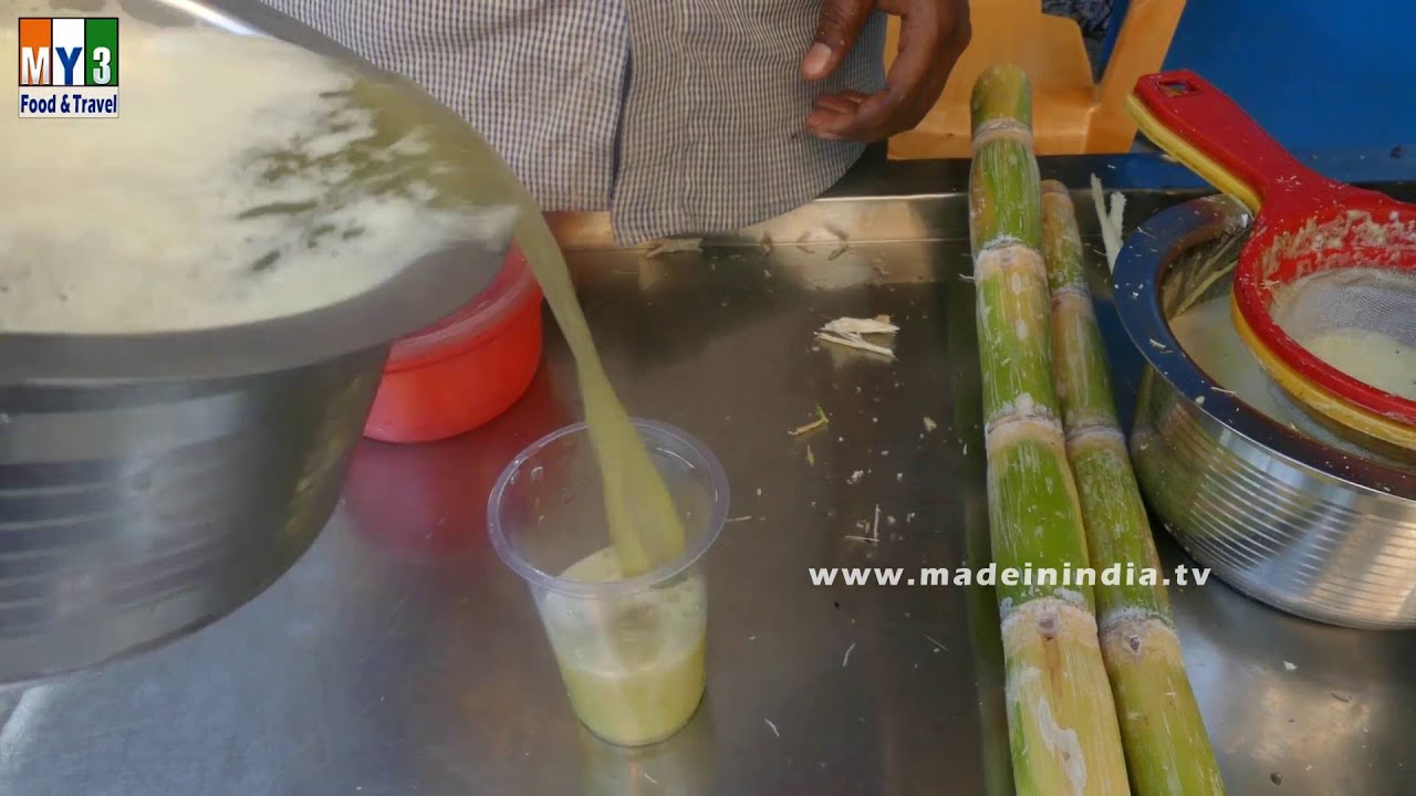 Sugar Cane Juice Making | SUMMER STREET FOODS | ROAD SIDE FOODS IN INDIA street food