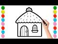 How to Draw and Color a Cute House / Easy Drawing for Kids |
