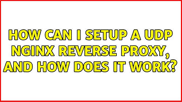 How can I setup a UDP NGINX reverse proxy, and how does it work?