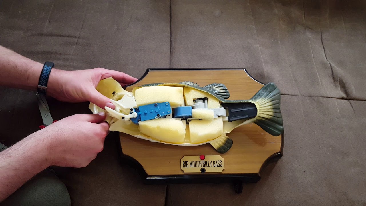 Gemmy Big Mouth Billy Bass REPAIR Head does not move PARTS Powers On WORKS 