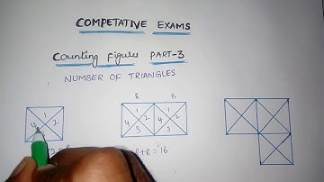 రీజనింగ్ ‌_ Counting Figures Reasoning PART-3 _ Calculate  Triangles In  the Given Square Figure.