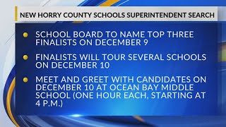 Horry County Schools to name 3 superintendent finalists next week