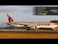 Worlds longest flight  full flight qatar airways auckland to doha  boeing 777200lr
