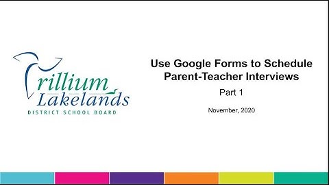 Parent-Teacher Interview Google Form - One Day with Time Slots