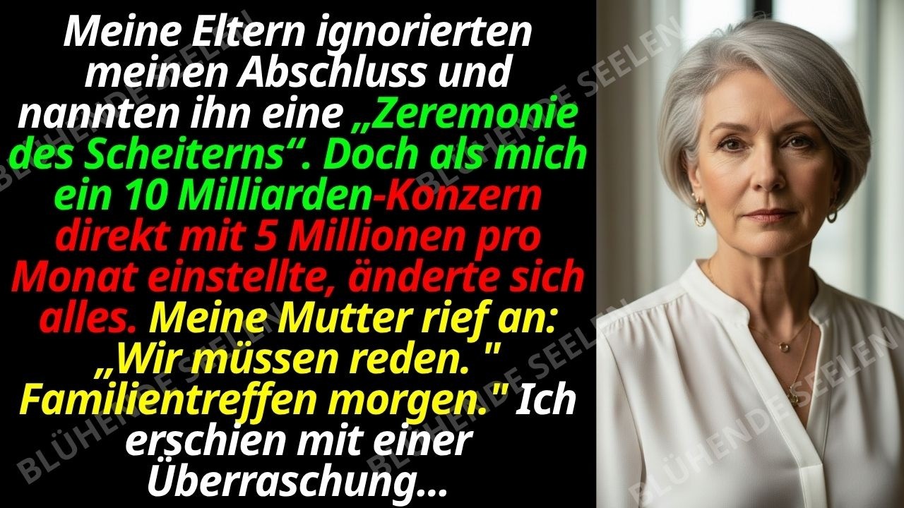 Mein Vater rief mich nie zu meinem Abschluss an, aber er fragte, ob ich den Gutschein bekommen hätte. Meine Mutter postete während meiner Zeremonie Champagnerfotos von einer Gartenparty. Jetzt,...