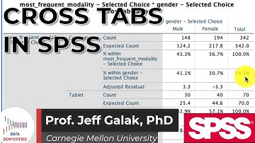Cross Tabs with SPSS Tutorial (SPSS Tutorial Video #7)