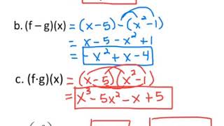 College Algebra 2.6 - Combinations of Functions and Composite Functions