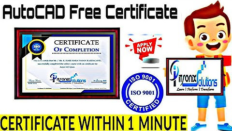 International ISO AutoCAD Free Certificate within 1 minutes ll ISO free certificate