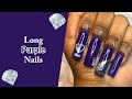 💜Violet Nails with Silver Decals &amp; Snakeskin Foil | Watch Me Do My Nails | Briana Reneé💜