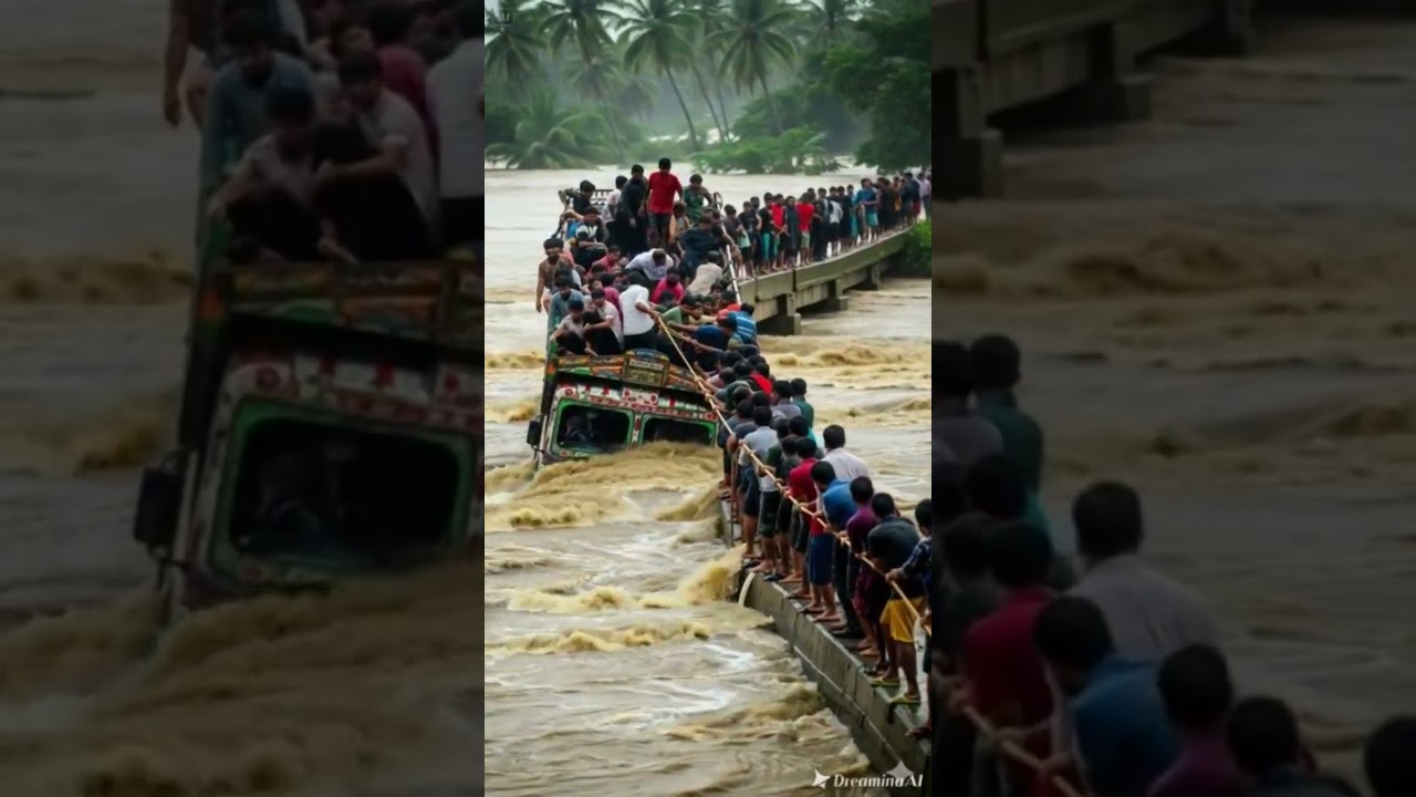 "Rescue Battle: Ropes vs Raging Flood! 🌊🚛" 
