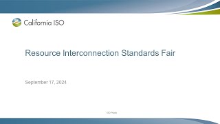 Information Sep 17, 2024 - Resource Interconnection Standards Fair News