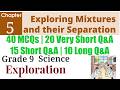 5. Exploring Mixtures and their Separation - MCQs & Extra Q&A | Class 9 Science Exploration
