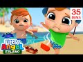 Una giornata giocando in SPIAGGIA 🌊☀️ Canzoni estive per bambini | Little Angel Italiano