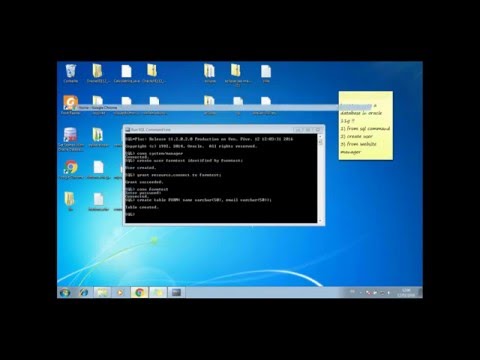 How to create a user and a database in oracle 11g