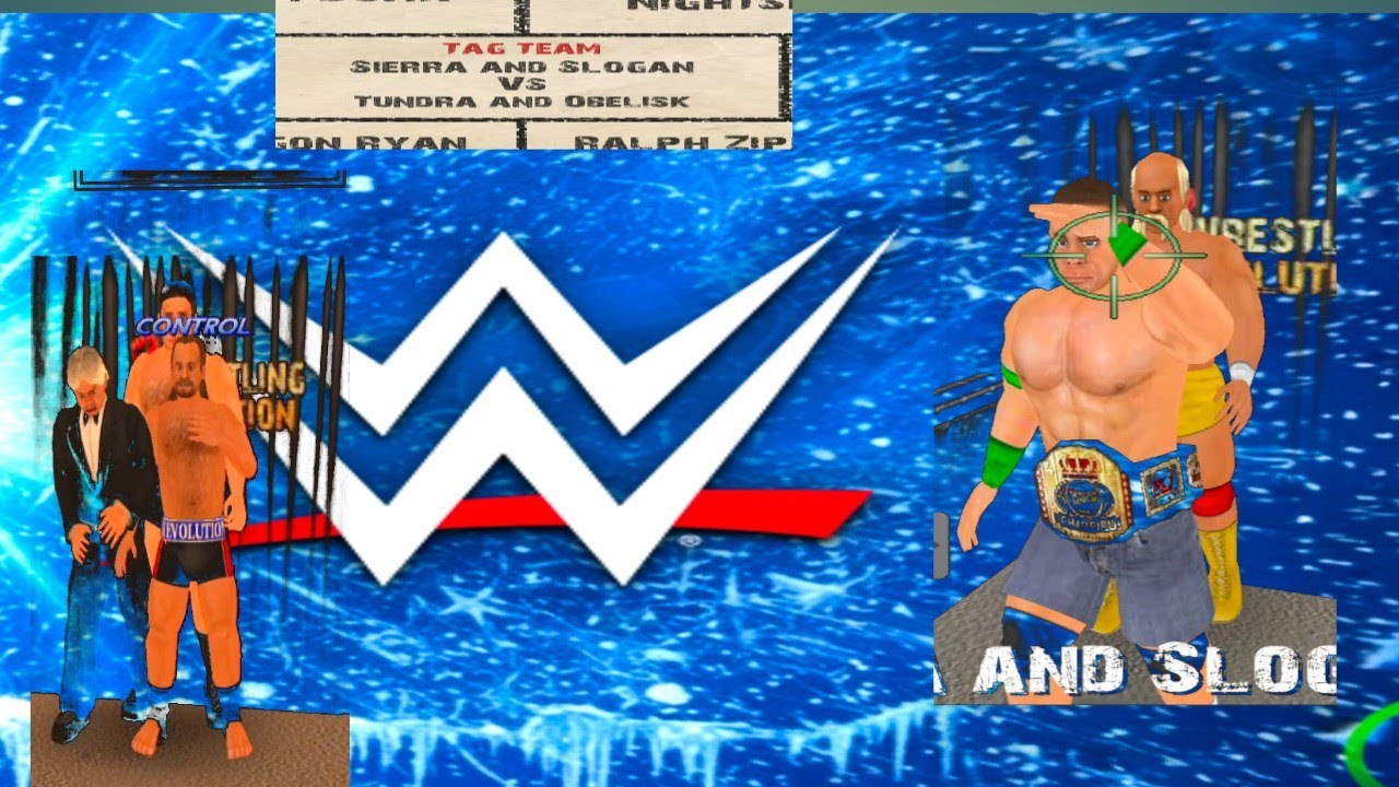 Tag team match sierra and slogan Vs tundra and obelisk wrestling revolution 3D 