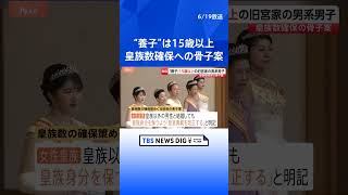 【独自】皇族数の確保策めぐり政府の骨子案判明 「養子案」15歳以上の旧宮家の男系男子|TBS NEWS DIG #shorts