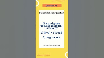 Question #8 GMAT Data Sufficiency