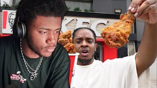 GuddaE Reacts To BLACK AMERICAN TRIES AFRICAN KFC!!