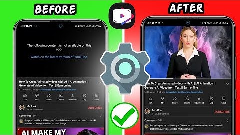 100% ✅ | Fix The Following Content is Not Available On This App | YouTube vanced update @fgteev