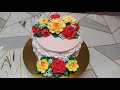 Украшение торта редко используемой насадкой № 402 хризантема