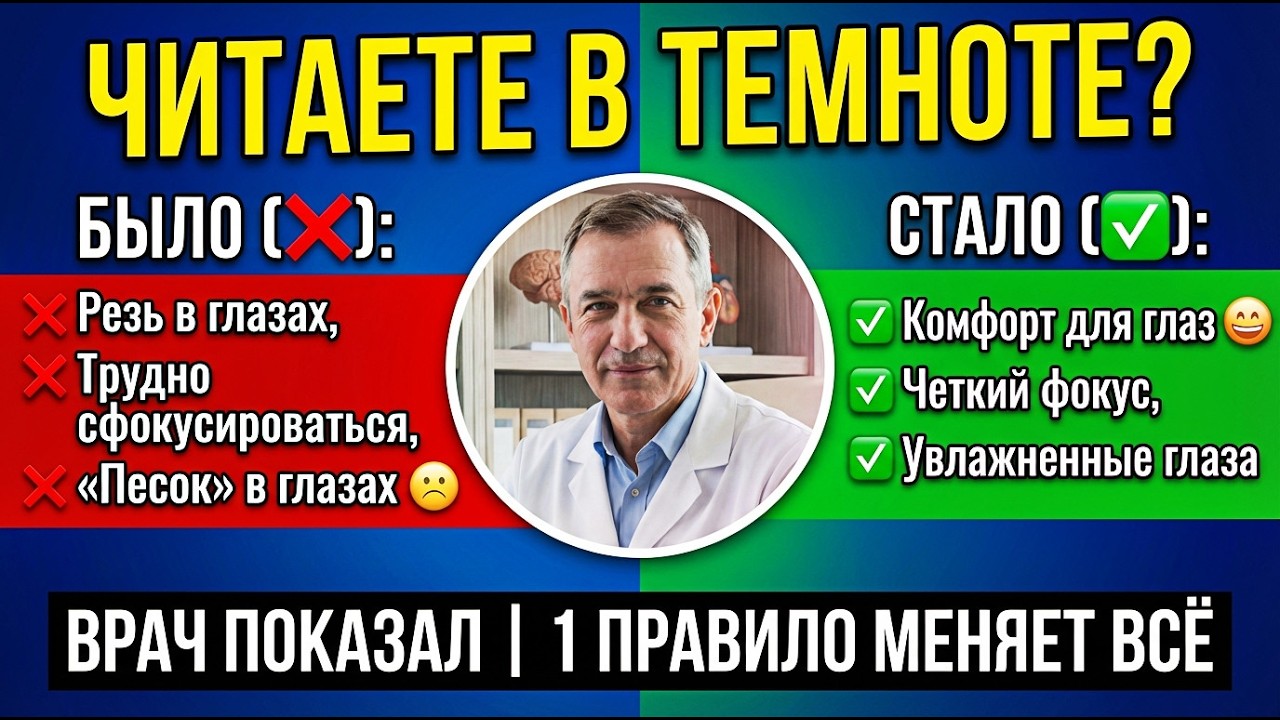 Эта ОШИБКА перед сном СЖИГАЕТ ваши глаза. Катаракта в 60 — итог этой привычки | Врач