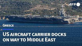 US aircraft carrier USS Gerald Ford docks in Crete on its way to Middle East | AFP