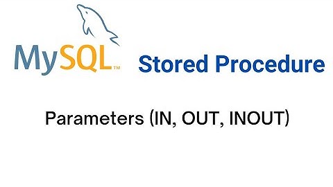 MySQL stored procedures with parameters @codewithramra1862