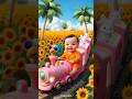 Cute little baby 😍 on train 🚂 | in Garden 🏡| #shorts#youtubeshorts#viral#trending#funny#reels 733