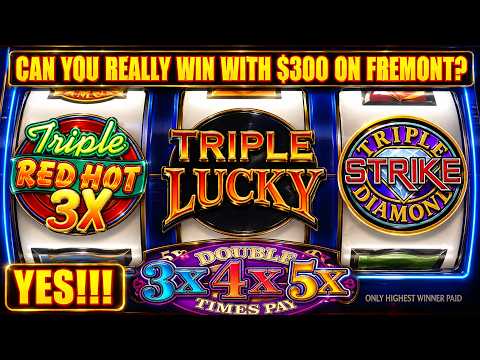 Making profit on slots with a $300 budget in Downtown Las Vegas!