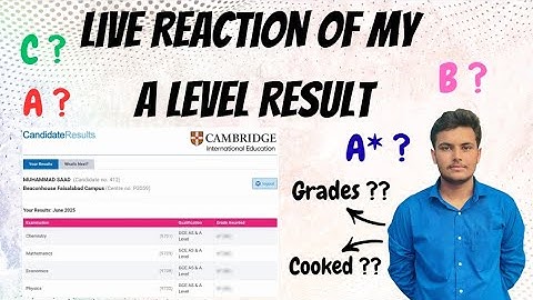 Live Reaction of My CAIE A Level Result May/June 2025