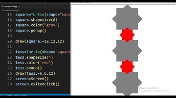 How to create a rotate square using python code?